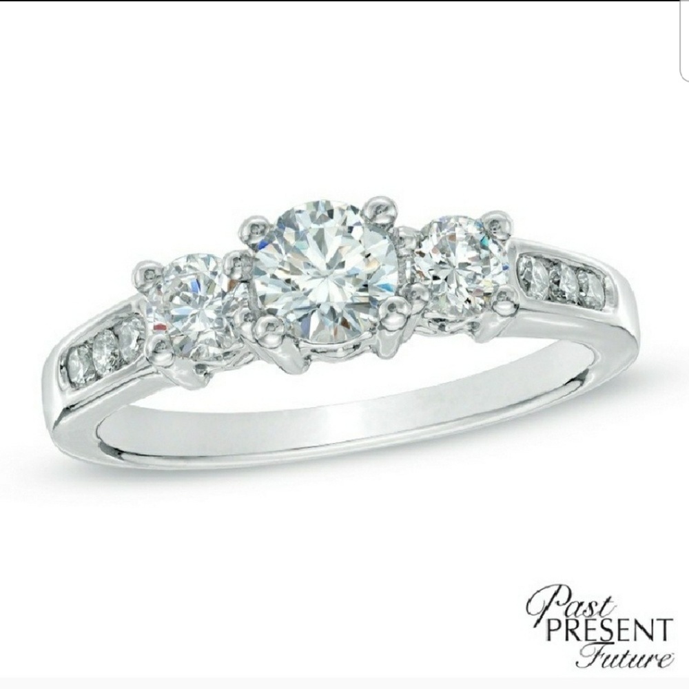 Past, Present, Future 1/2 carat diamond ring